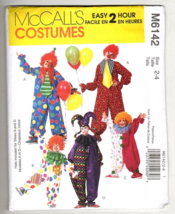 McCalls M6142 Childrens Clown Costume with Hat Sewing Pattern New Size 2 to 4 - £8.23 GBP