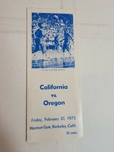 Vintage California Golden Bears vs Oregon Ducks Game Program Basketball 1970s - £11.77 GBP