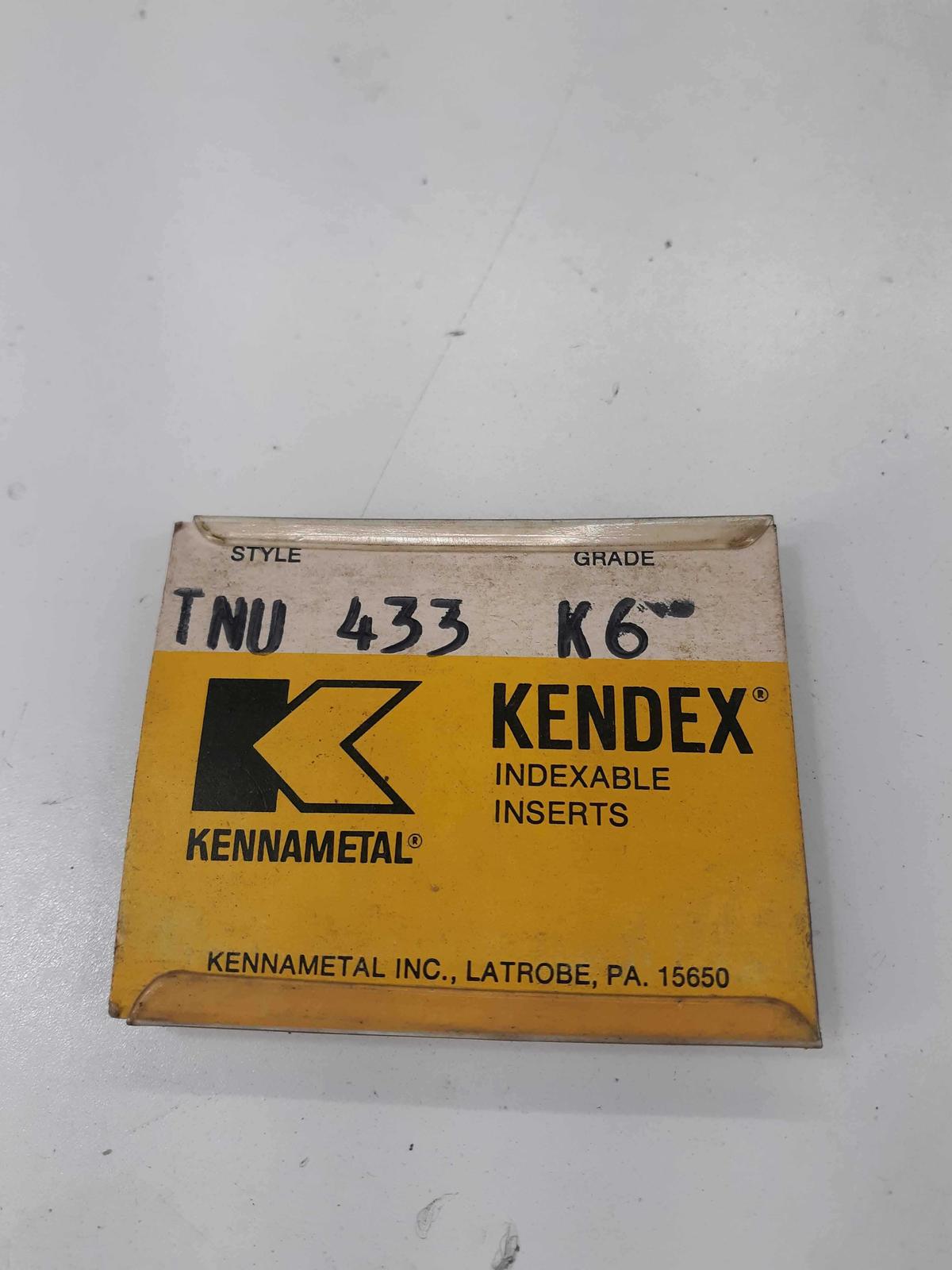 Kennametal TNU 433 K6 Kendex Indexable Inserts 5pcs - $34.00