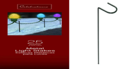 Christmas Outdoor Metal Light Stake 25-Pack, Celebrations 71002-25BOSACP - $23.75