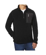 Hi-Tec Men’s ¼ Zip Pebble Fleece Pullover Navy or Black Men&#39;s Sz M-XL NWT - $24.92