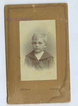 Vintage CDV Studio T.A. Grut Geurnsey * cute BOY Harry from Will written... - $9.95