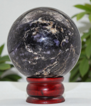 Fine Blue IOLITE Crystal Sphere Healing Metaphysical Stone Decor Gift 110mm - $194.10