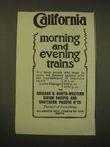 1902 Chicago &amp; North-Western, Union Pacific and Southern Pacific Railways Ad - £14.78 GBP