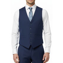 Men Renoir Suit Vest V-neck Adjustable Size 5Button 201-20 Royal image 8