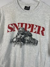 Vintage Sniper T Shirt Single Stitch Military Army 1992 Men’s Large USA 90s - £31.41 GBP