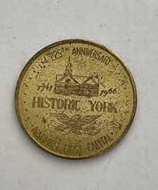 Historic York 1966 225th anniversary souvenir Medallion PA Coin - £7.81 GBP