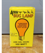 Vintage 1975 Action Bug Lamp Yellow Tungsram 100 WATT Brass Base - £7.91 GBP