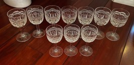 Set 10 Kusak Cut Glass Works Chantilly Lace Crystal Wine Cordial Glasses... - $29.69