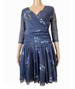 Ganni blau geblümtes Kleid, M - £90.28 GBP