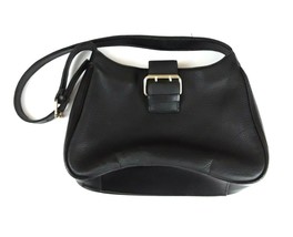 Great American Leather Works Black Leather Shoulder Bag Purse Hobo Handbag - £19.58 GBP