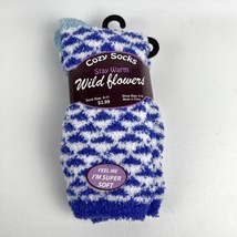 Wild Flowers Cozy Super Soft Crew Socks, Sock Size 9-11 - £3.90 GBP