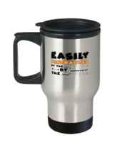Coffee Travel Mug Funny Easily Distracted By The By The  - £19.62 GBP