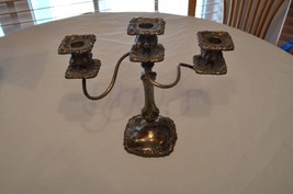 Forbes Silver Co Quadruple Candelabra Candle Holder Silver Plated Pre-owned - £24.29 GBP