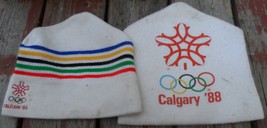 Calgary 1988 Olympics 2 Official Tuques Hats stored well in medium Condi... - £7.14 GBP