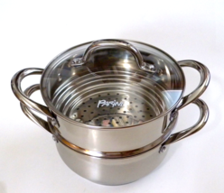 Parini Cookware 3.5 Quart Stainless Dutch Oven/Steamer w/ Tempered Glass... - $561.23 MXN