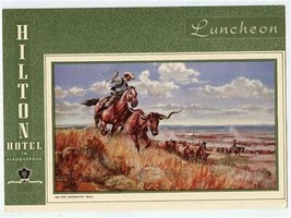 Hilton Hotel in Albuquerque New Mexico Luncheon Menu 1955 On the Goodnig... - £18.64 GBP