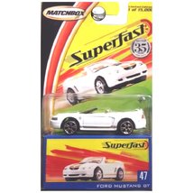 35th Anniversary Matchbox 2004 Superfast Ford Mustang GT Convertible White #47 - £40.29 GBP