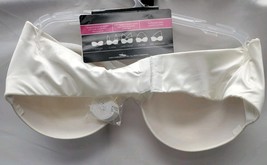 Women's 38C Maidenform Sweet Nothings Strapless Push up Bra Style 8145 White image 3