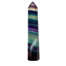 100% Natural Rainbow Fluorite Crystal Obelisk Healing Stone - £15.58 GBP