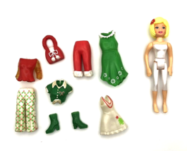 Polly Pocket Doll 2003 Holiday Dazzle  Doll Incomplete with Extras - $11.95