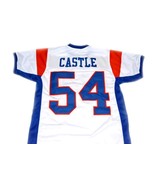 Kevin Castle #54 Blue Mountain State Movie Football Jersey White Any Size - £32.06 GBP