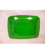 Vintage dark green depression glass rectangular platter/plate, 10.75&quot;x8&quot; - $20.37 CAD