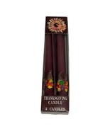 Vintage Pair Thanksgiving Taper Candles 10&quot; in Box Centerpiece w/Defect ... - $26.18