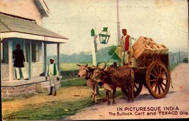 Advertising In Picturesque India the Bullock Cart and Texaco Oils Postcard bk57 - £5.49 GBP