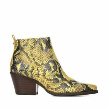 Sam Edelman Women Western Chelsea Boots Winona Size US 6.5M Yellow Snake Print - £39.14 GBP