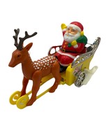 Vintage Everlast Toys #560 Wind Up Santa in Sleigh Toy - $47.49