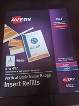 Avery 6&quot; X 4 1/4&quot;  Vertical Style Name Badge - £16.54 GBP