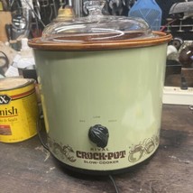 Vintage Rival Slow Cooker Crock Pot Sage Green Model 3100/2L 3.5 Qt~ Retro~Works - £21.93 GBP