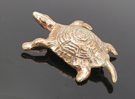 925 Sterling Silver - Vintage Rose Gold Plated Turtle Motif Brooch Pin - BP2989 - £33.16 GBP