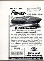 1950 Print Ad Distin Dynaplane Boats Planes While Others Plow Long Islan... - £8.73 GBP