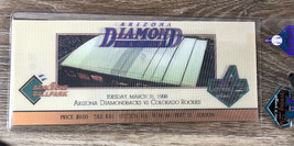 Arizona Diamondbacks vs Colrado Rockies Ticket Stub Opening March 31 1998 Lanyar - £31.37 GBP