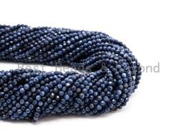 High Quality Natural Sapphire beads, 4mm/5mm, Faceted Round - £19.84 GBP