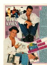 Nick Kamen teen magazine pinup clipping 1990&#39;s Bravo open shirt - $1.50