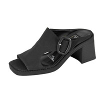  FUZZY Judith Wide Width Elegant Comfort Heeled Sandals With Buckle  - £23.88 GBP