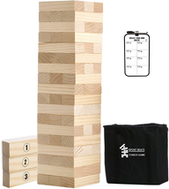 Large Tower Game Life Size Lawn Yard Outdoor Games For Adults And Family Wood - £44.72 GBP
