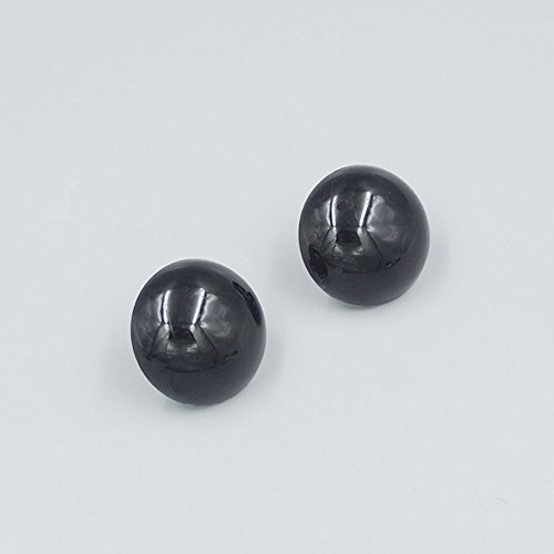 Bluemoona 200 Pcs - DIY Glossy BLACK ROUND SAFETY PLASTIC Eyes FOR SOFT TOY SNAP