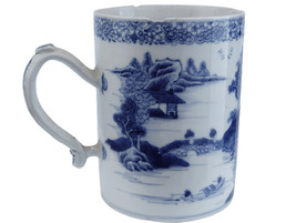 c1820 Blue and White Chinese Tankard - $171.50