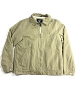 Volcom True To This Sherpa Lined Jacket Men’s Small Green Canvas Zip Up ... - €29,82 EUR
