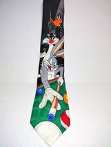 Looney Tunes Mania 1996 Necktie Tie Bugs Bunny Daffy Duck Sylvester Pool... - £7.31 GBP