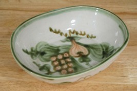 Vintage Louisville Stonewear PEAR Harvest Pattern 9&quot; Oval Vegetable Serving Bowl - £43.10 GBP