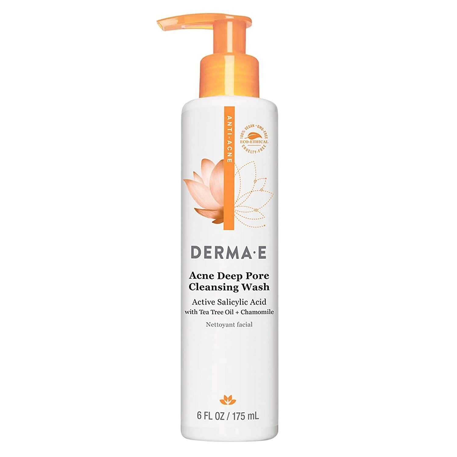 DERMA E Acne Deep Pore Cleansing Wash with Salicylic Acid, 6 oz.. - £26.89 GBP