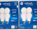 GE Refresh Daylight Light Bulbs 4 Packs 60 Watts Lights White A19 LED Lo... - $18.00