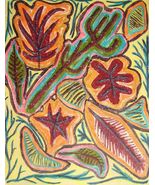 Painting Abstract Expressionism Autumn Fall Season Leaves Original Signe... - $39.58