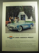 1958 Chevrolet Corvette Ad - Wherever the world&#39;s best sports cars gather - £14.55 GBP