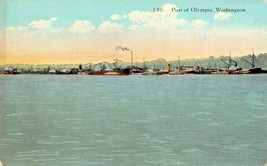 Port Of Olympia Washington Postcard From Chamber Of Commerce - £10.16 GBP
